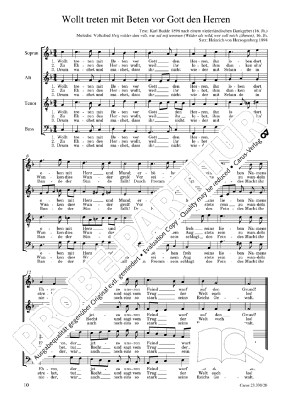 Sechs Chorsatze ohne Opuszahl Score scores gallery preview page 11