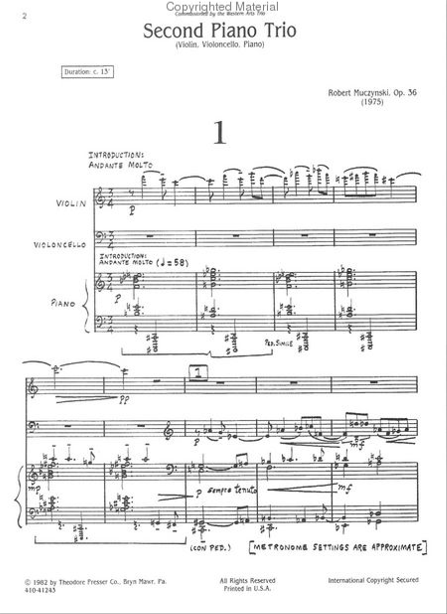 Second Piano Trio Second Piano Trio Piano Trio scores gallery preview page 2