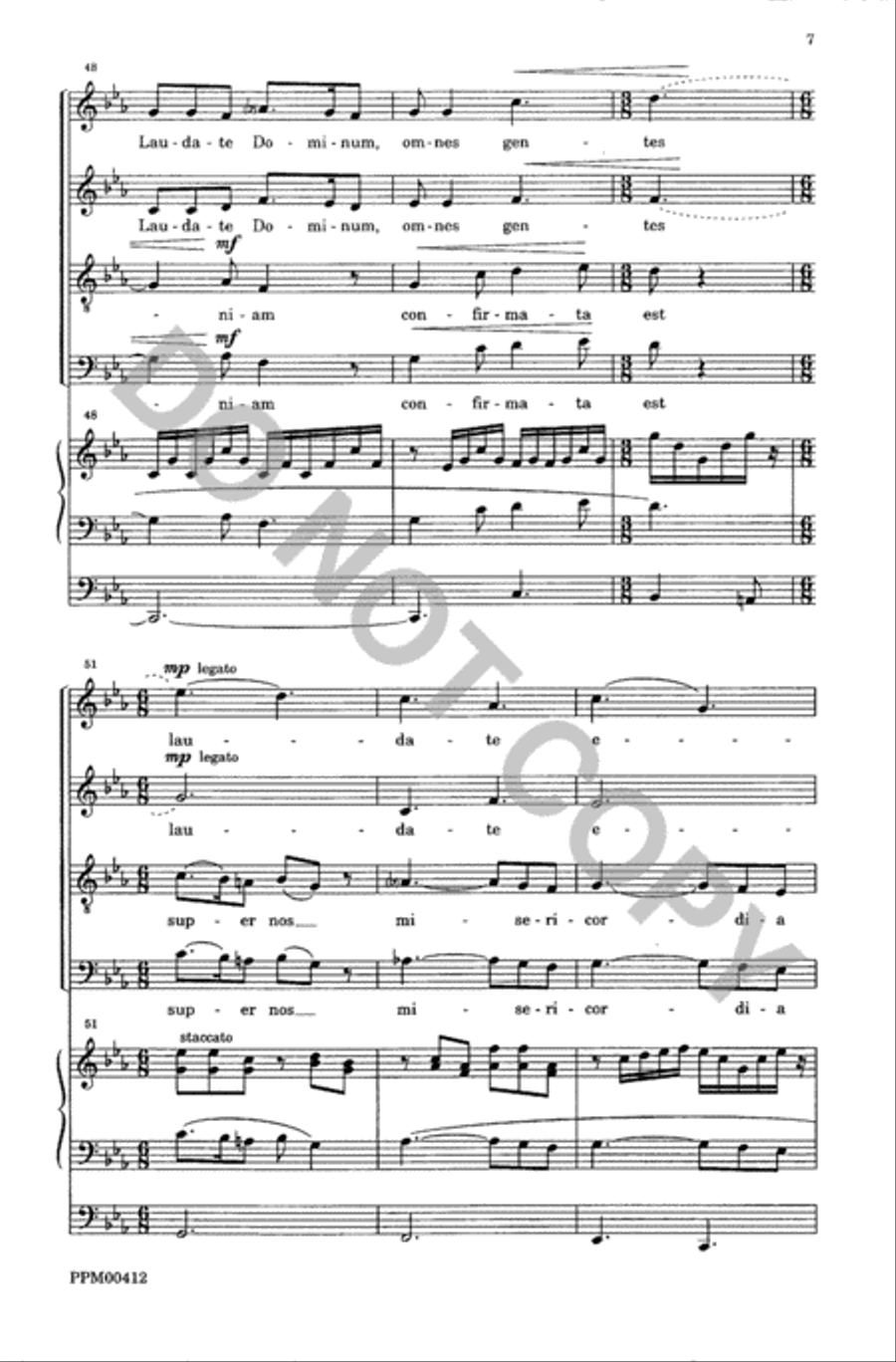 Laudate Dominum Laudate Dominum 4-Part scores gallery preview page 8