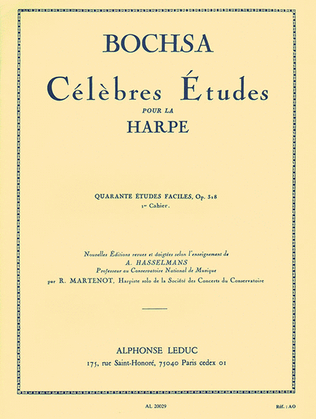 Book cover for Celebrated Studies for Harp - 40 Easy Studies Vol. 1
