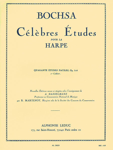 Celebrated Studies for Harp - 40 Easy Studies Vol. 1