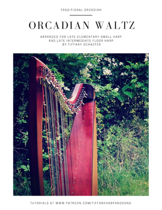Book cover for Orcadian Waltz: Late Elementary Small Harp and Late Intermediate Floor Harp