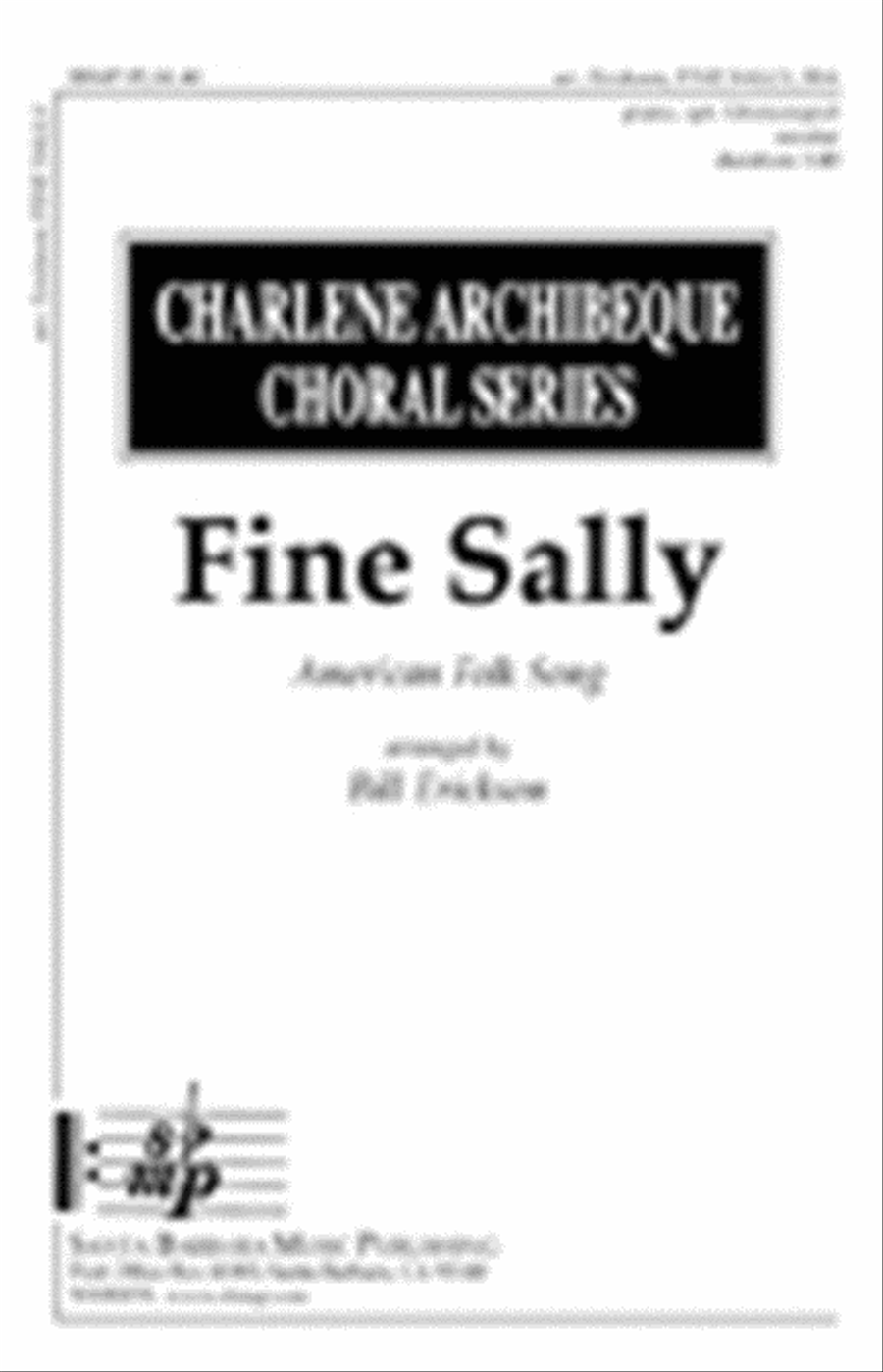 Fine Sally - SSA Octavo image number null