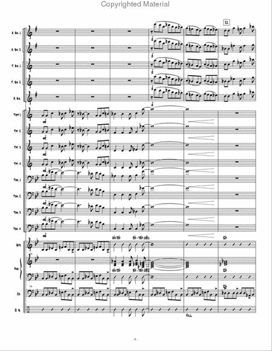 Espionage 1 Jazz Ensemble scores gallery preview page 6