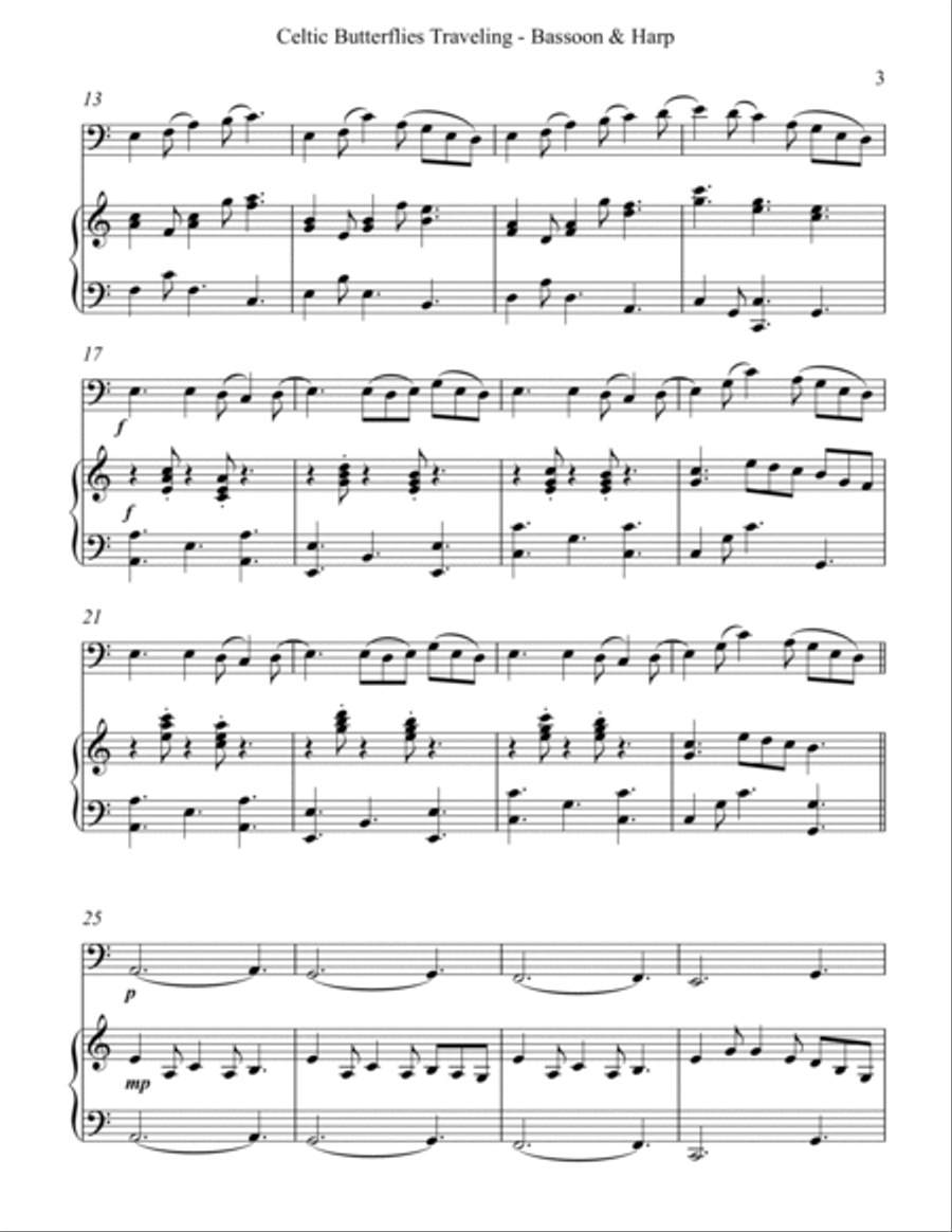 Celtic Butterflies Traveling, Duet for Bassoon and Harp image number null
