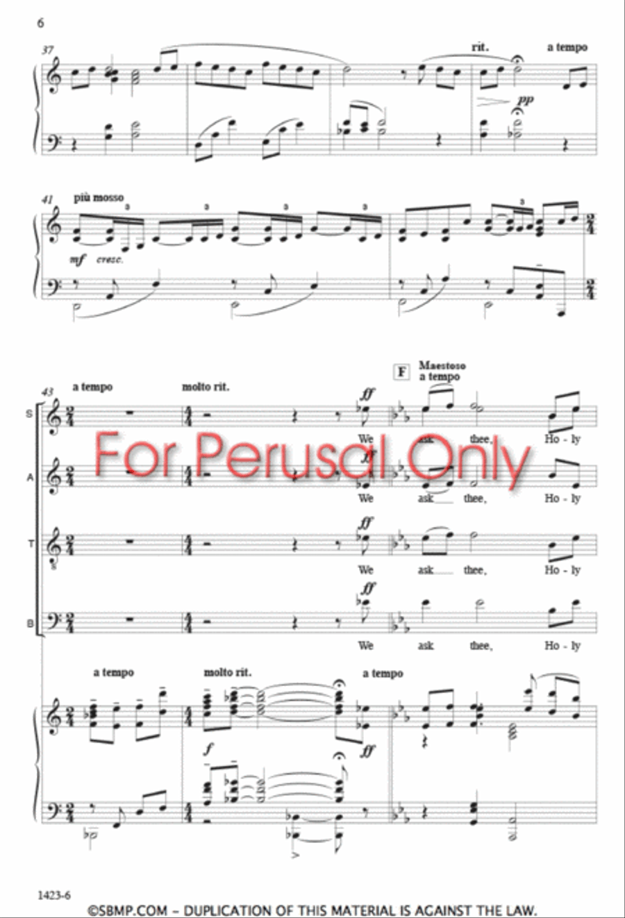 Go Forth From This House - SATB Octavo 4-Part scores gallery preview page 5