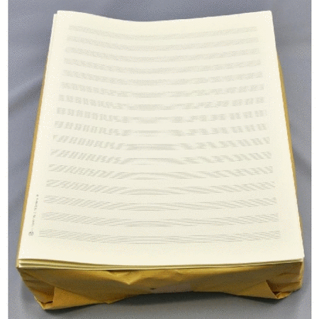 Music manuscript paper for piano solo 6x2 staves