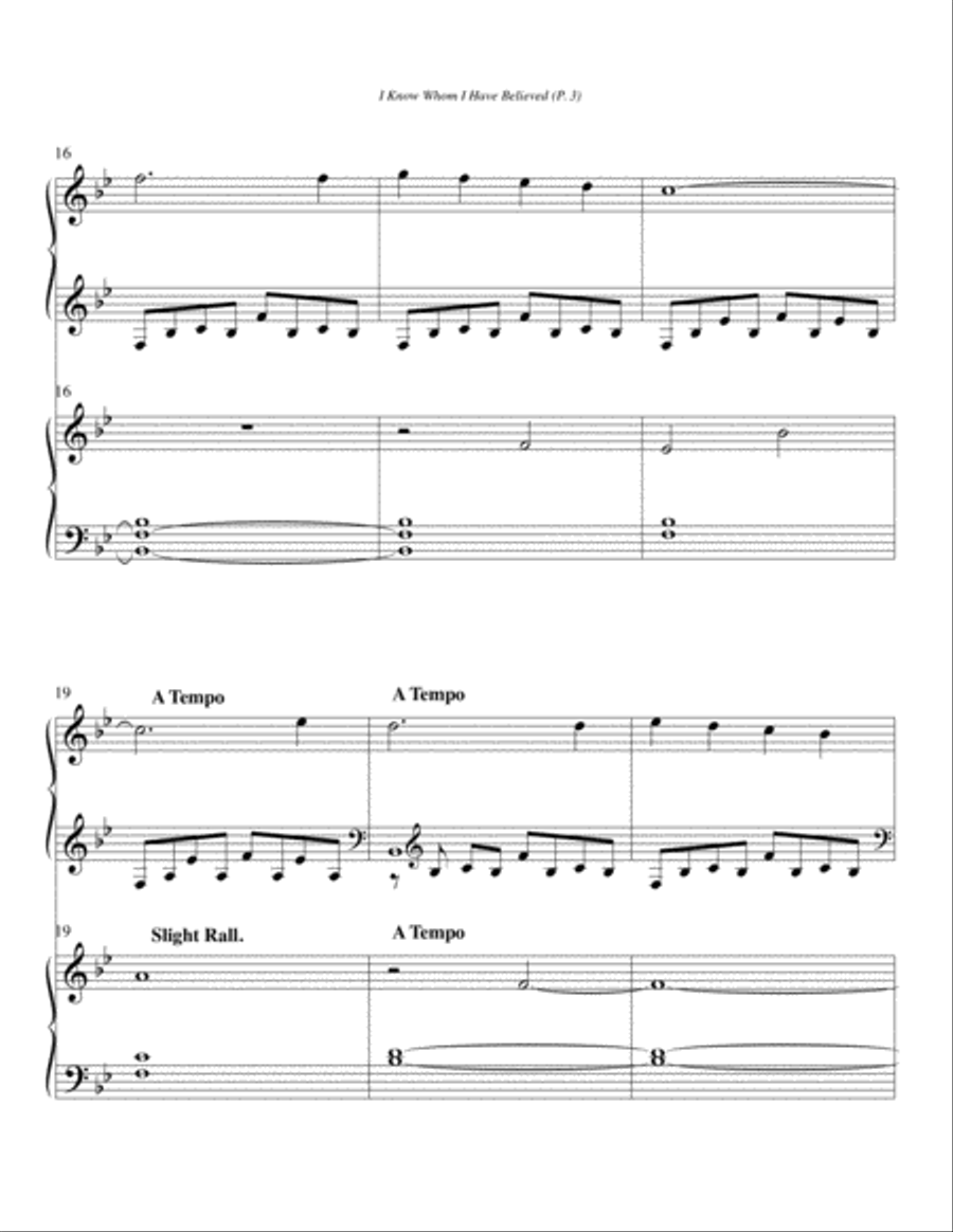 I Know Whom I Have Believed--Piano/Keyboard.pdf Small Ensemble scores gallery preview page 4