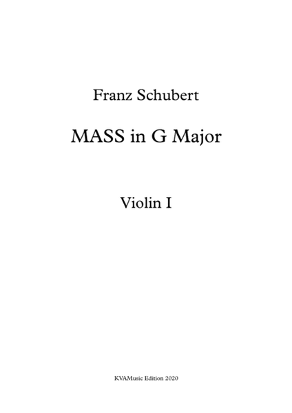 Schubert: MASS in G Major (Version for SSAA choir, SAA soli, strings and organ) set of orchestra par