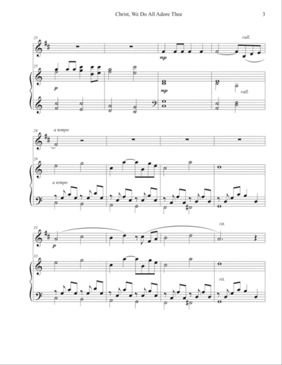 Christ, We Do All Adore Thee (Clarinet-Piano) Clarinet Solo scores gallery preview page 3