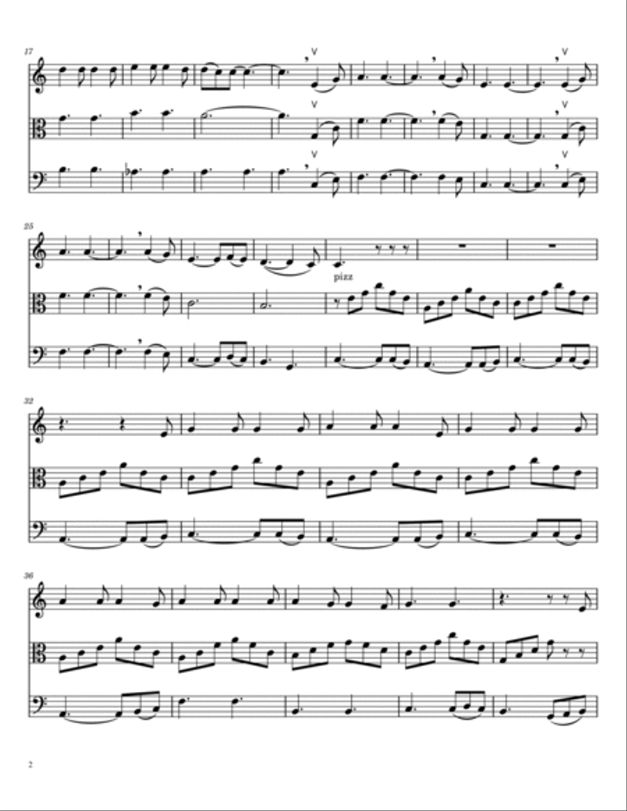 Hallelujah Hallelujah String Trio scores gallery preview page 2