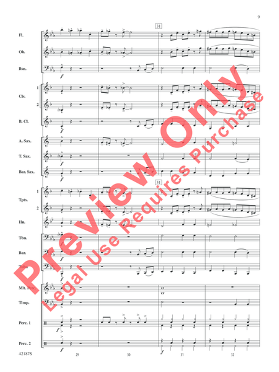 Santa Baby Concert Band scores gallery preview page 10