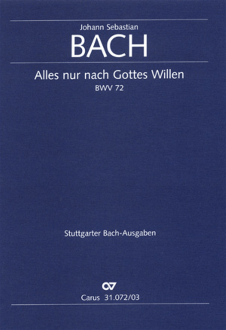 All cantate be by God's commandment (Alles nur nach Gottes Willen) 4-Part scores gallery preview page 1
