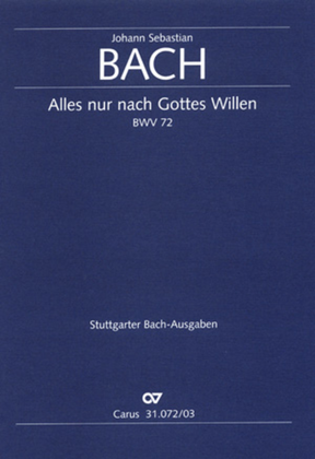 Book cover for All cantate be by God's commandment (Alles nur nach Gottes Willen)