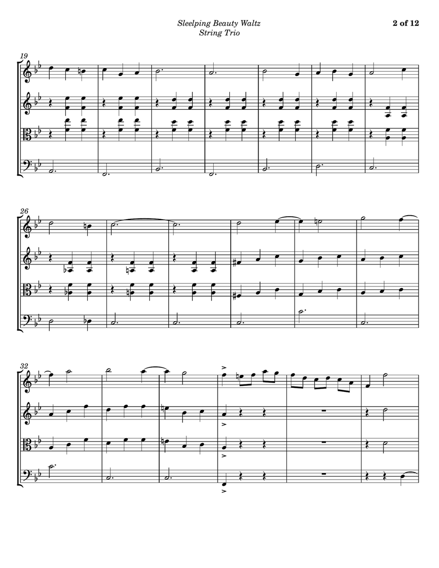 Sleeping Beauty - Waltz (String Trio) String Trio scores gallery preview page 2