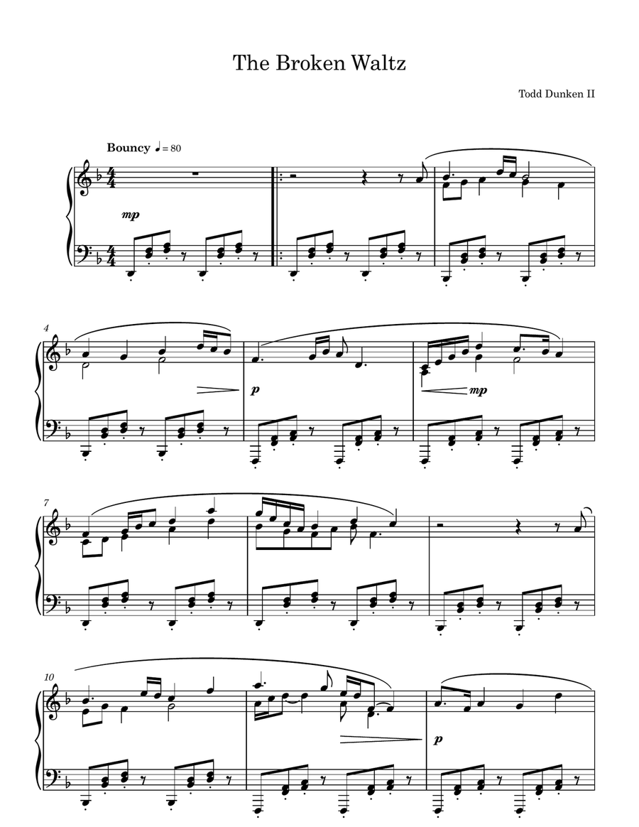 The Broken Waltz Part scores gallery preview page 1
