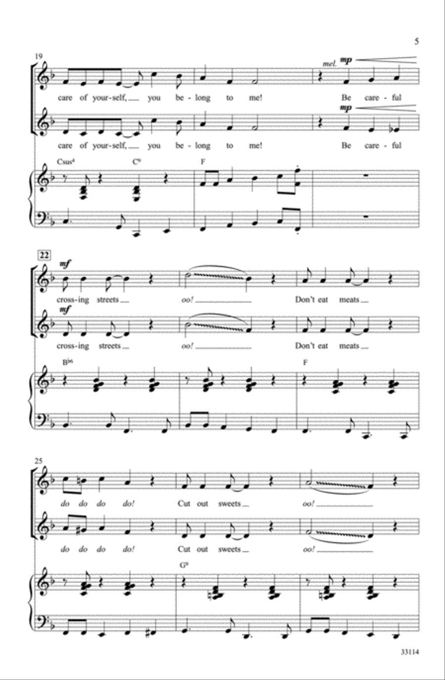 Button Up Your Overcoat Choir scores gallery preview page 4