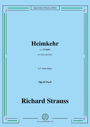 Richard Strauss-Heimkehr,in F sharp Major