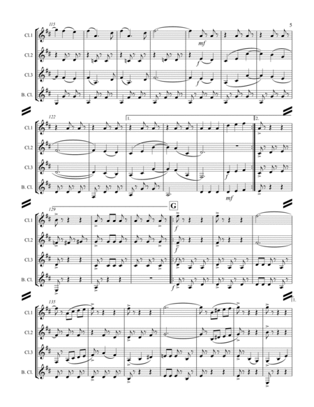 The Blue Danube (for Clarinet Quartet) image number null