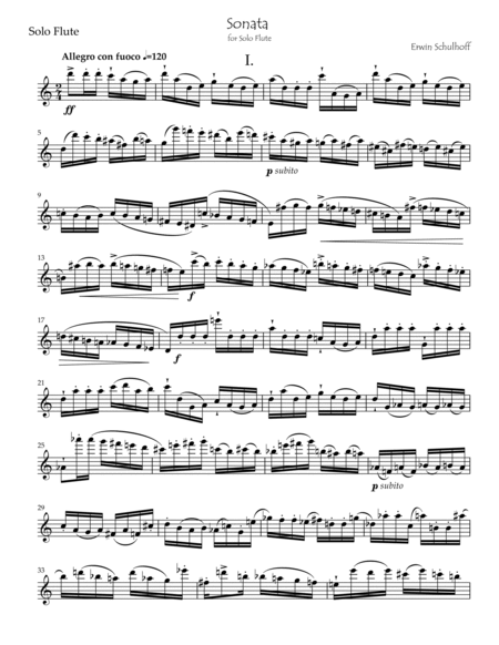 Sonata for Solo Flute image number null