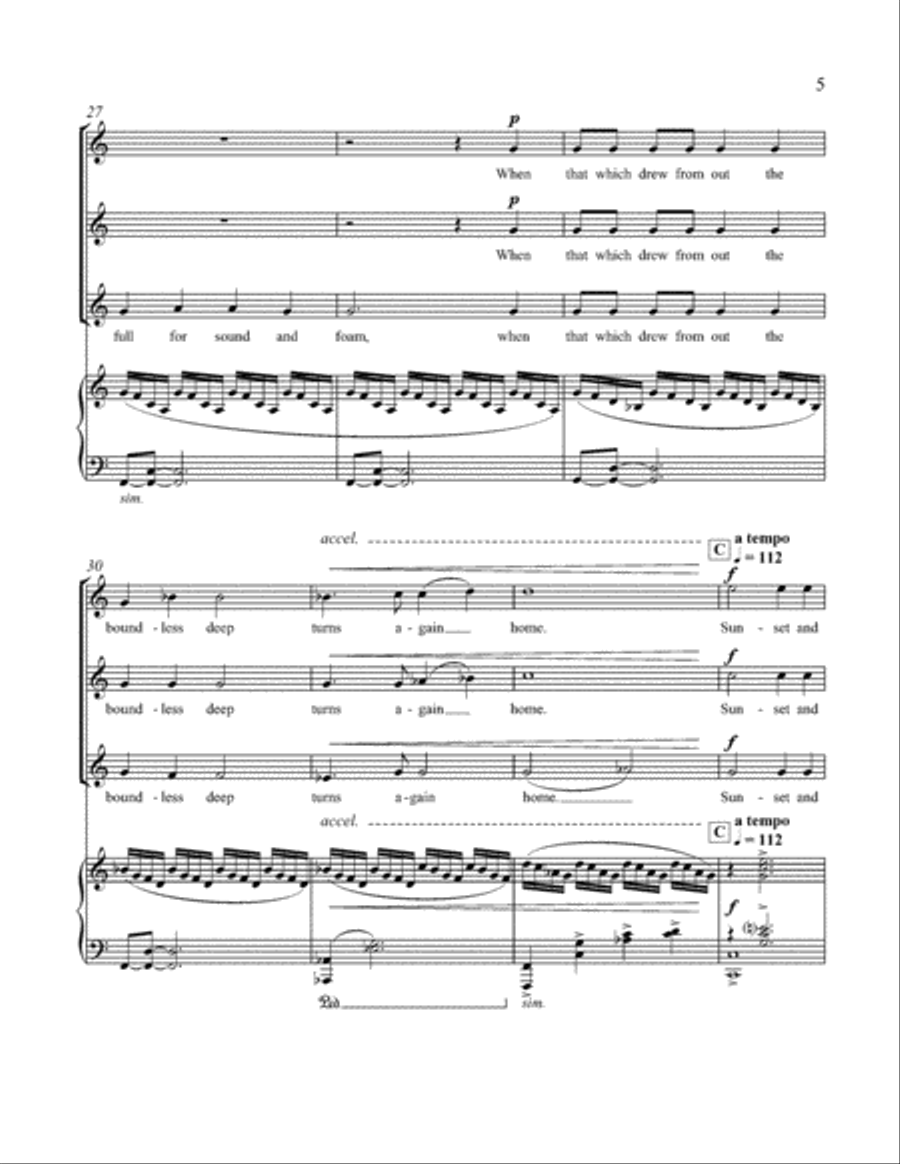 Crossing the Bar from Love Was My Lord and King! (Downloadable SSAA Choral Score)