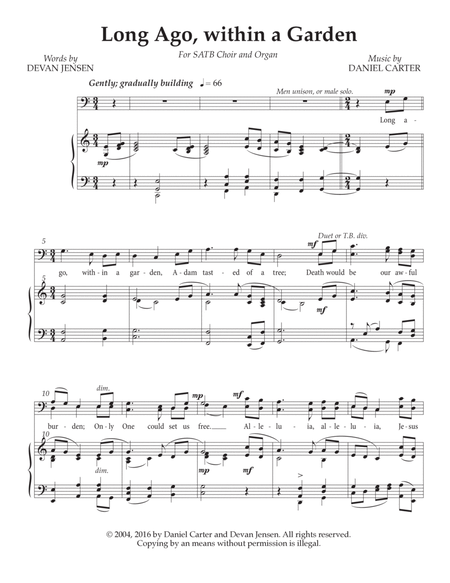 Long Ago, within a Garden—SATB Choir and Organ image number null
