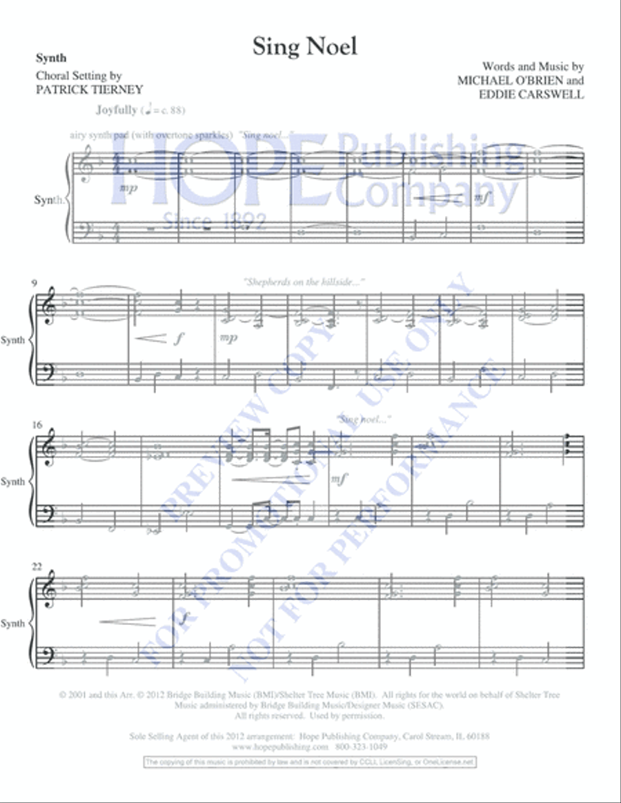 Sing Noel Unison Choir scores gallery preview page 6