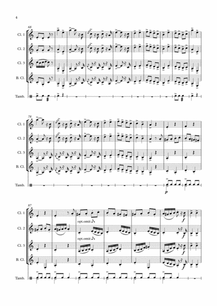 Farandole from "L'Arlesienne" for clarinet quartet image number null