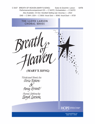 Book cover for Breath of Heaven (Mary's Song)