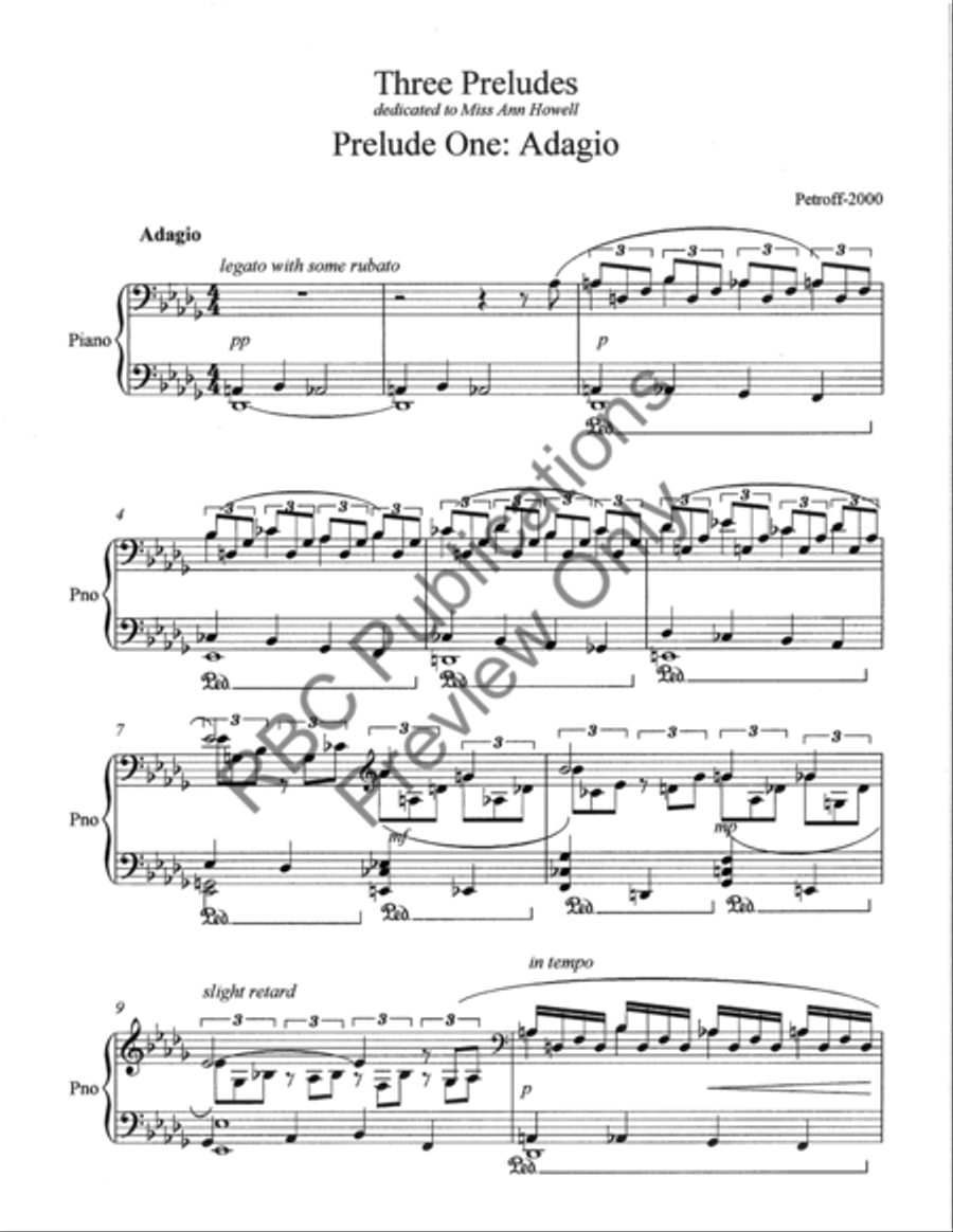 Three Preludes Three Preludes Piano Solo scores gallery preview page 4