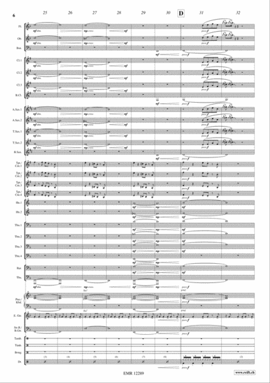 Shaft Shaft Concert Band scores gallery preview page 6
