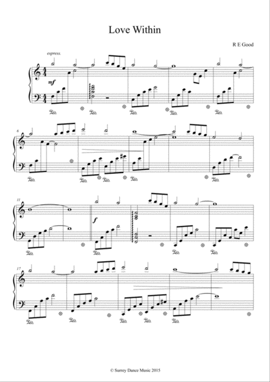 Love Within Piano Method scores gallery preview page 1