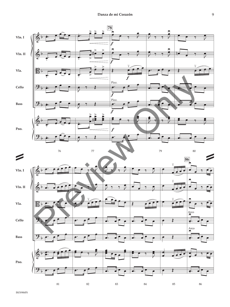 Danza de mi Corozón Danza de mi Corozón String Orchestra scores gallery preview page 8