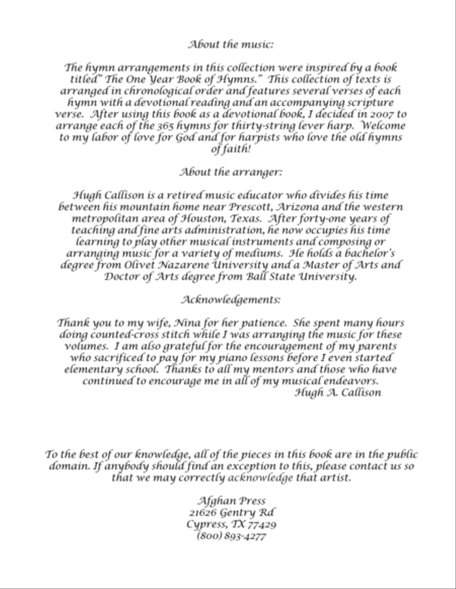 A Hymn A Day Volume 5 Harp scores gallery preview page 3