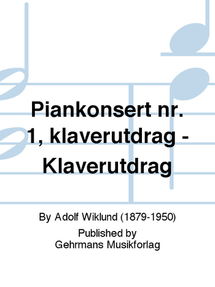Piankonsert nr. 1, klaverutdrag - Klaverutdrag