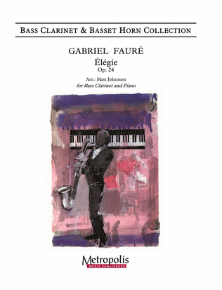 Book cover for Elegie, Op. 24 for Bass Clarinet and Piano