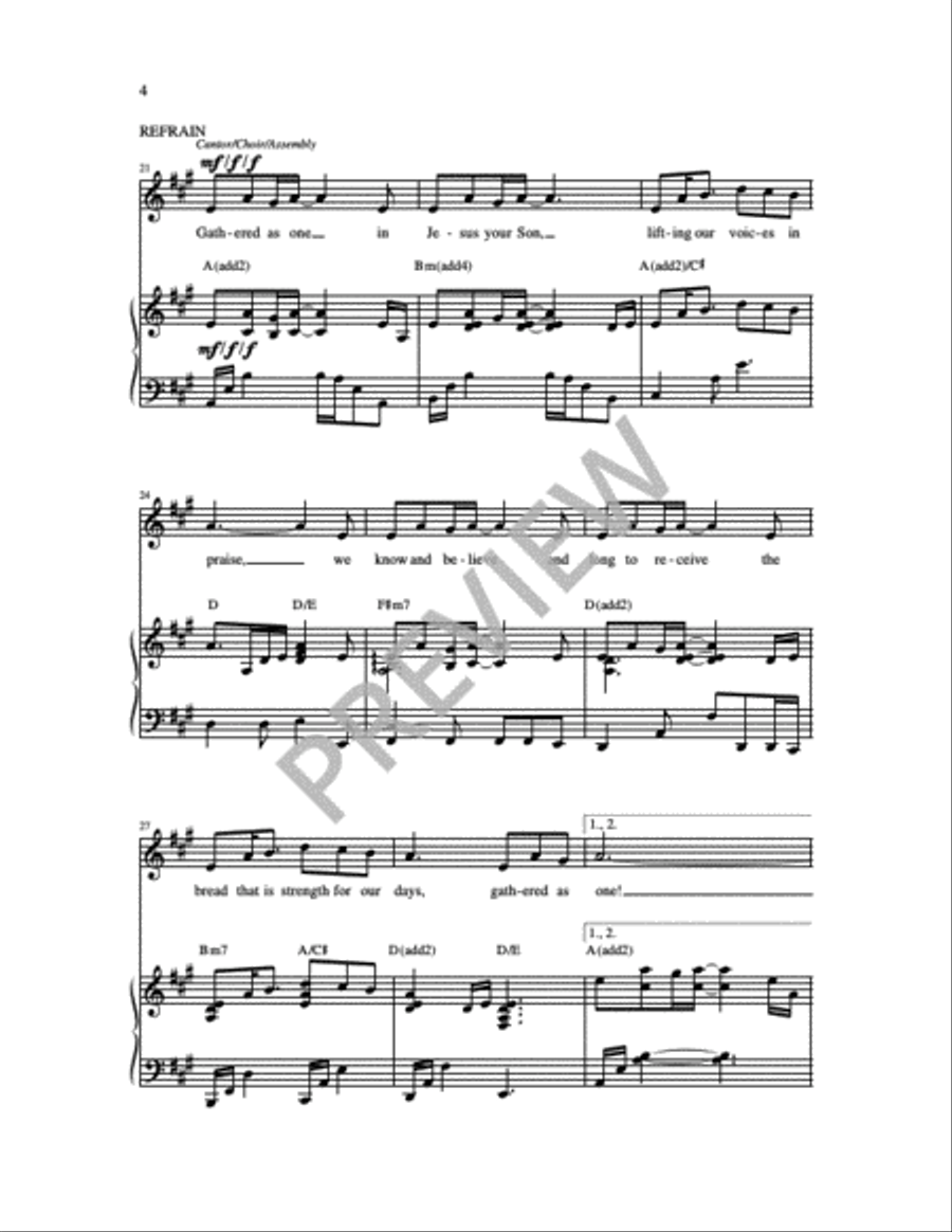 Gathered As One 3-Part scores gallery preview page 9