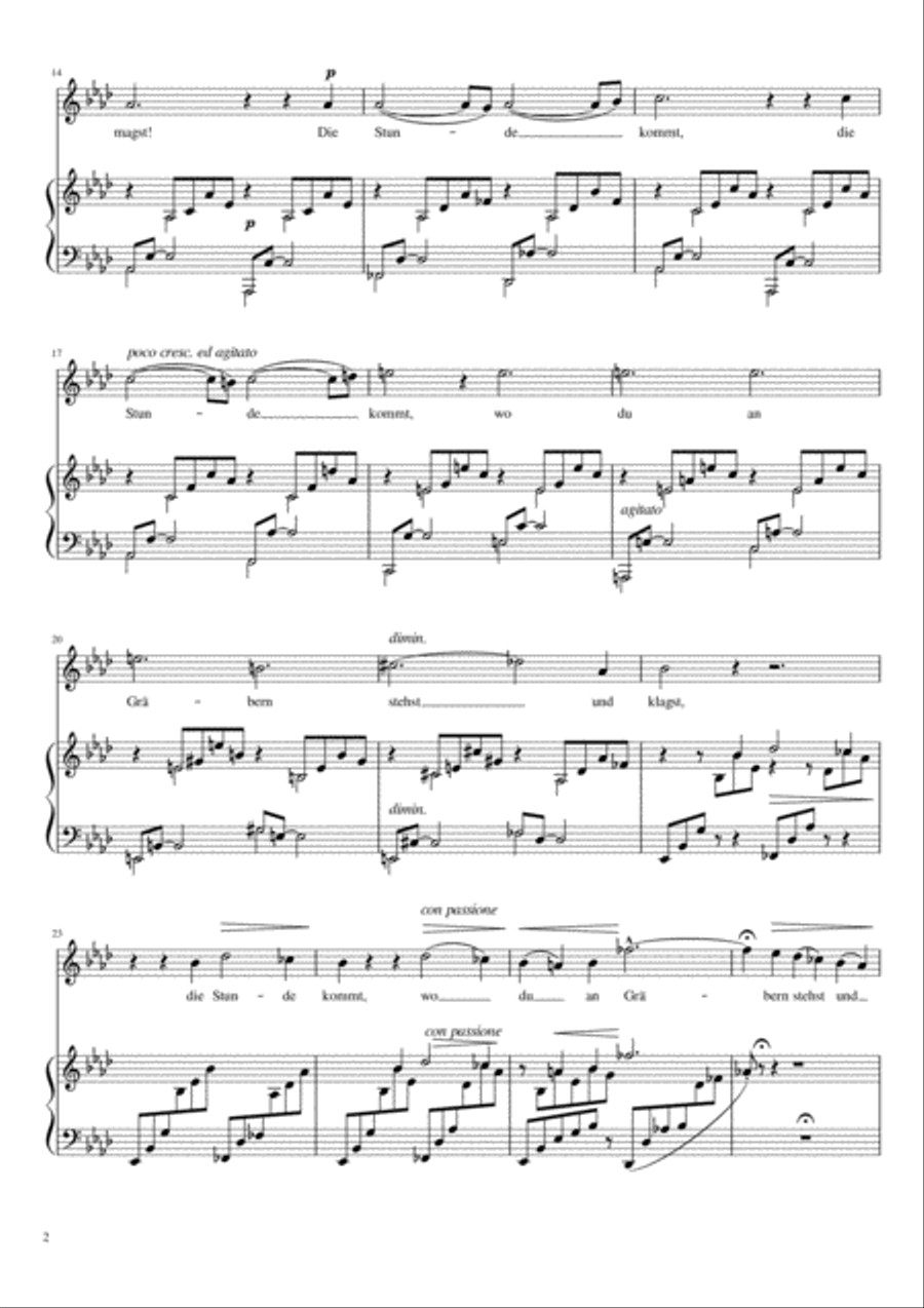 O lieb so lang du lieben kannst (Franz Liszt) [High Voice; key: Ab] High Voice scores gallery preview page 2