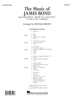 Book cover for The Music of James Bond - Conductor Score (Full Score)