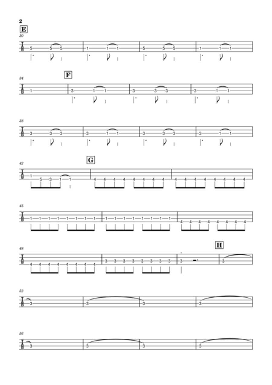 Perfect Bass Guitar Tablature scores gallery preview page 2