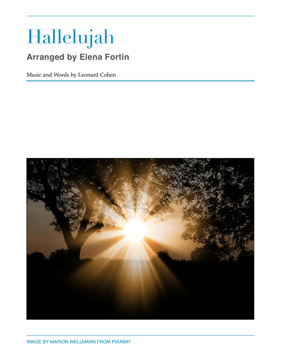 Hallelujah Piano Solo scores gallery preview page 1