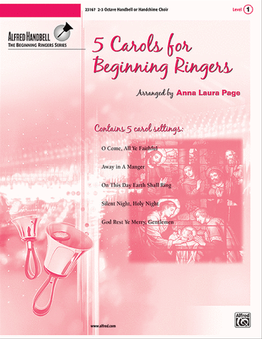 5 Carols for Beginning Ringers Handbell Choir scores gallery preview page 1