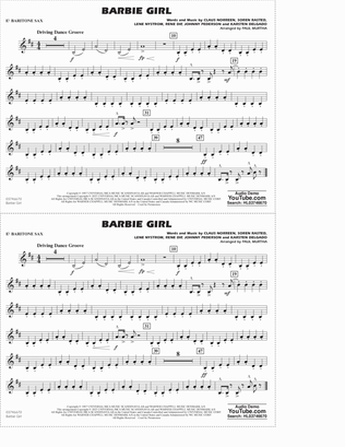 Barbie Girl (arr. Paul Murtha) - Eb Baritone Sax