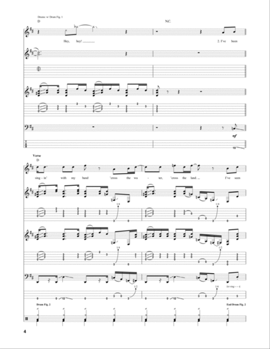 Fat Bottomed Girls Bass Voice scores gallery preview page 4