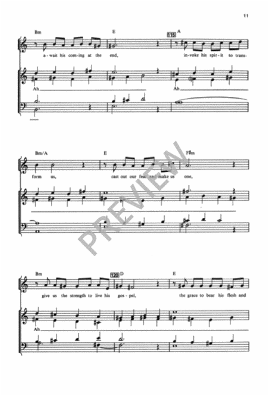 Tableprayer: Winter Name of God 4-Part scores gallery preview page 12