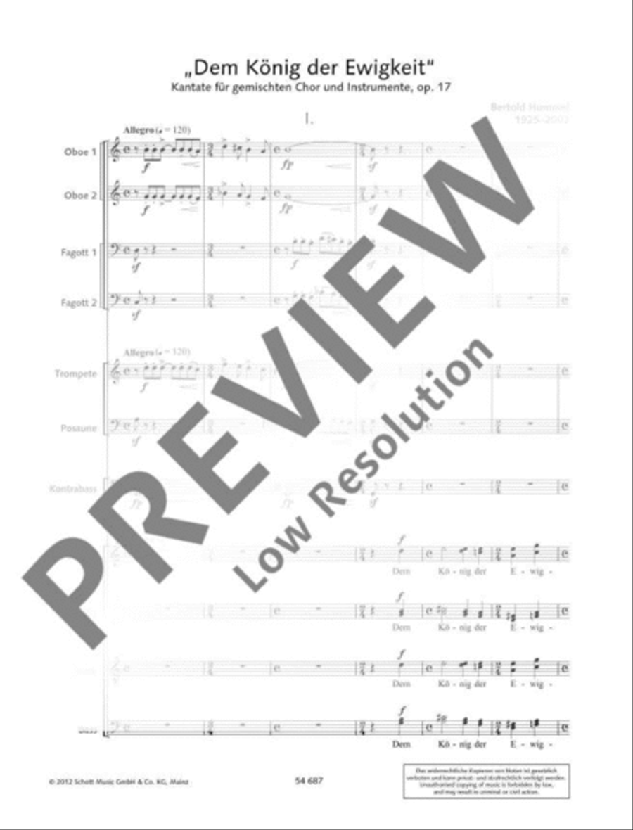 Dem König der Ewigkeit Mixed Choir scores gallery preview page 8