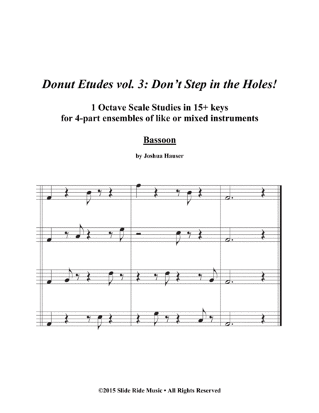 Donut Etudes vol. 3: Don’t Step in the Holes! – Bassoon Quartet