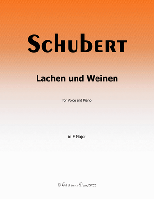 Lachen und Weinen, by Schubert, in F Major