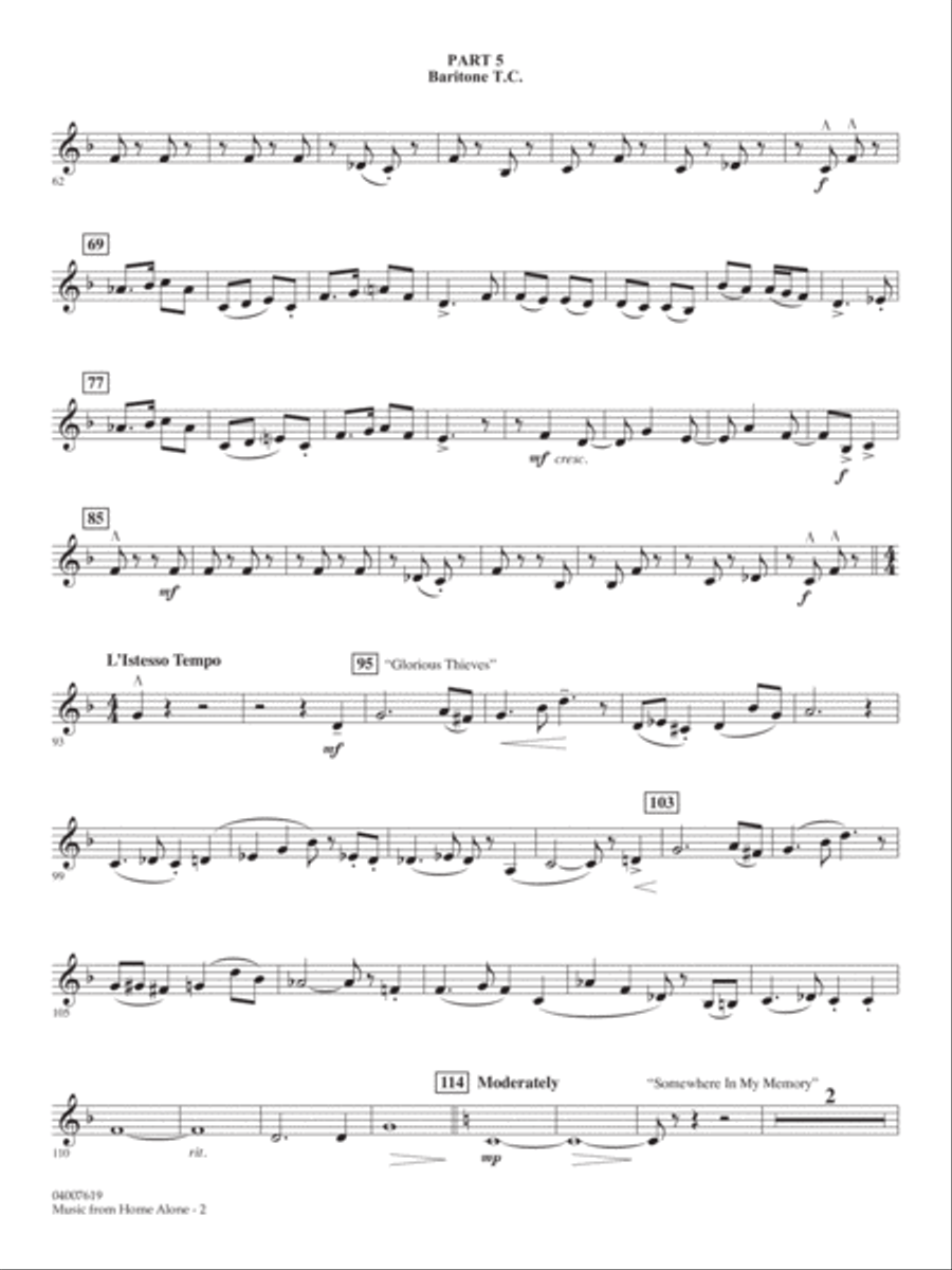 Music from Home Alone - Pt.5 - Baritone T.C. Concert Band scores gallery preview page 2