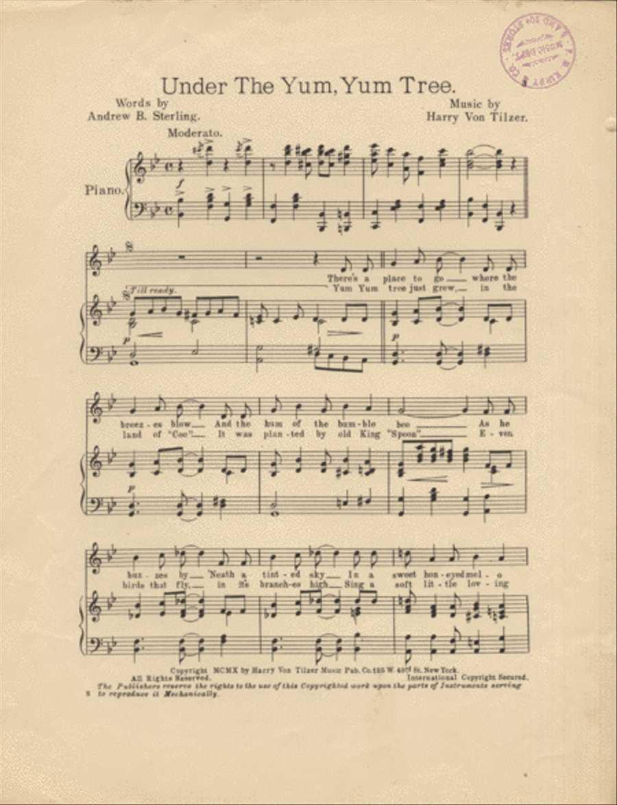 Under the Yum Yum Tree Voice scores gallery preview page 2